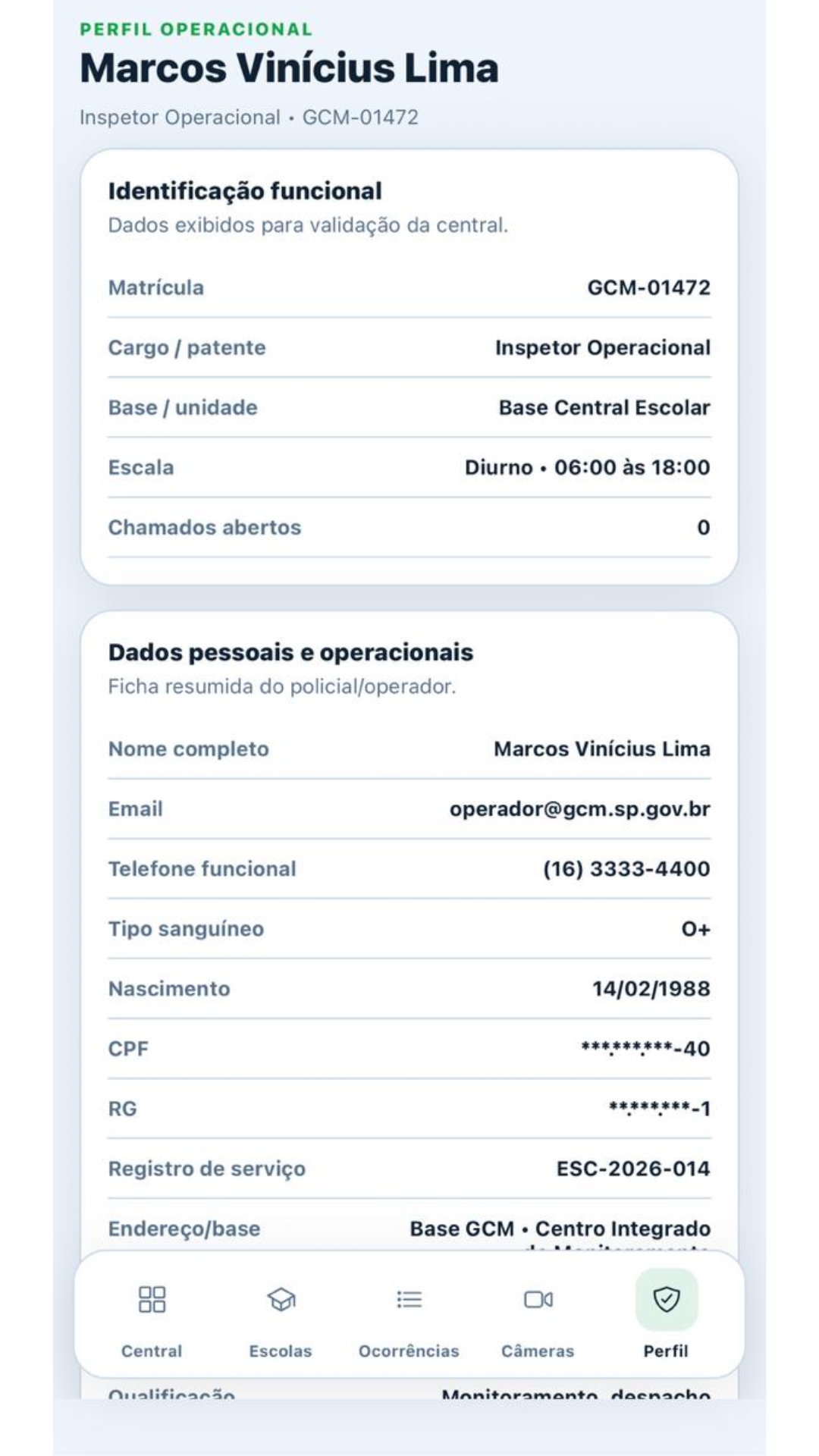 Câmeras das escolas
