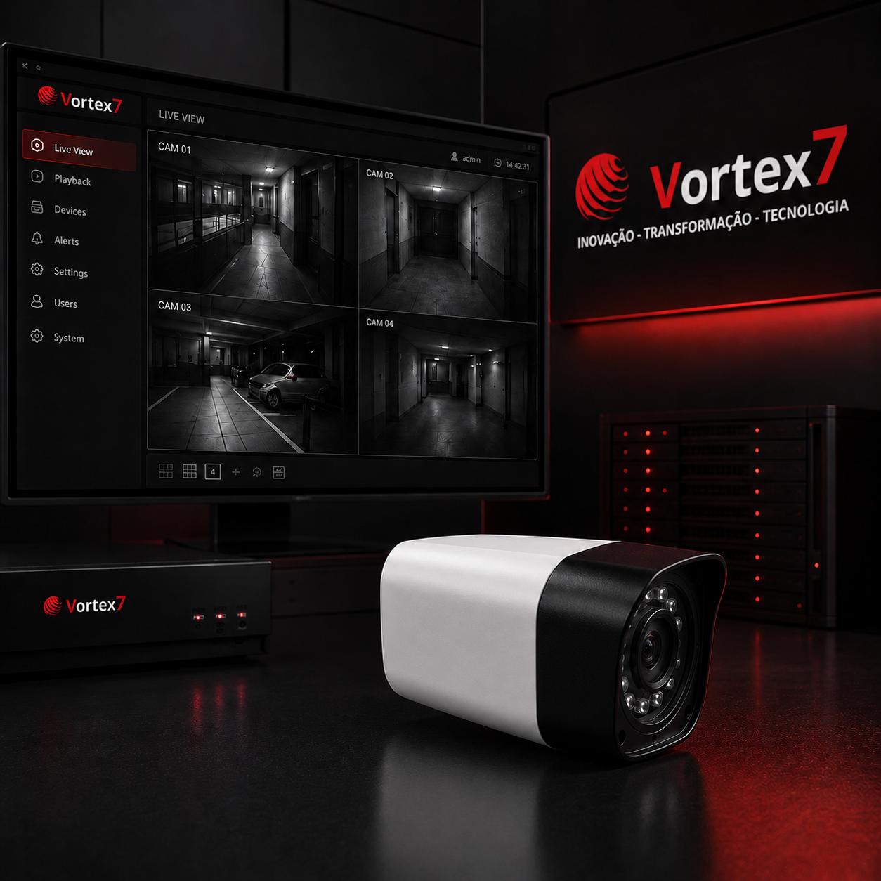 Câmeras de segurança e CFTV Vortex7